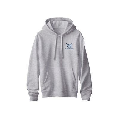 Core Brit Grey Hoody – Navy Logo