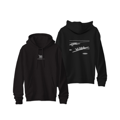 On the Bank Black Hoody – Central Logo & Back Graphic